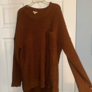 Oversized boutique sweater, size Small but fits more like a medium. Barely worn